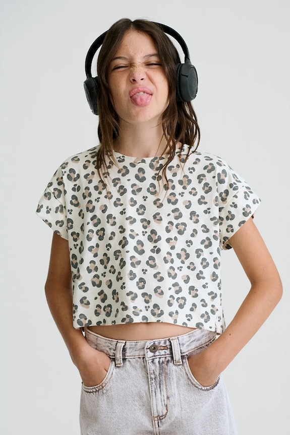 Mayoral tricou din bumbac imprimeu bej 6012.8K.Junior.PPY2
