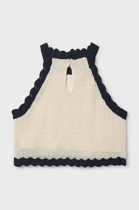 Παιδικό βαμβακερό τοπ Mayoral 6021.8C.Junior.PPY2 λευκό SS26