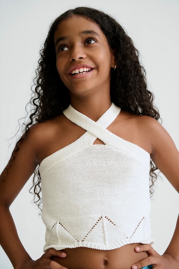 Dječji top Mayoral V izrez bijela 6024.8D.Junior.PPY2