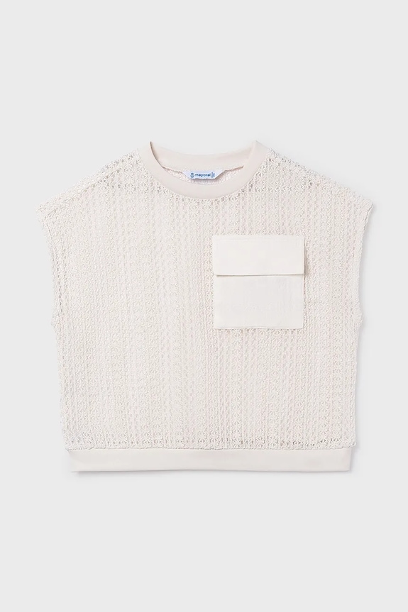 Κοριτσίστικα Παιδικό μπλουζάκι Mayoral 6160.8C.Junior.PPY2 λευκό