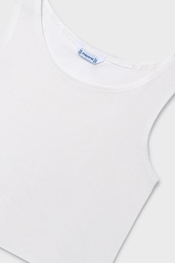 Dziewczynka Mayoral longsleeve dziecięcy 6161.8D.Junior.PPY2 biały