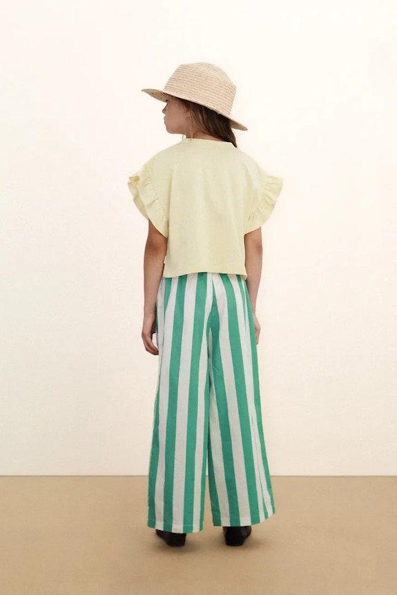Tinycottons gyerek pamut póló YELLOW FLOWERS GRAPHIC CROP TEE SS26.067
