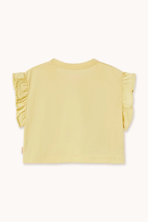 Lány Tinycottons gyerek pamut póló YELLOW FLOWERS GRAPHIC CROP TEE SS26.067 sárga
