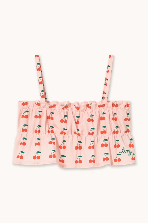 Detský bavlnený top Tinycottons CHERRIES TOP SS26.275 ružová SS26