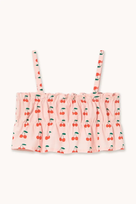 Dievča Detský bavlnený top Tinycottons CHERRIES TOP SS26.275 ružová