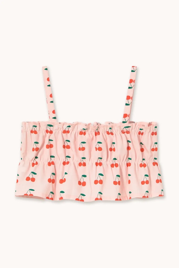 Dievča Detský bavlnený top Tinycottons CHERRIES TOP SS26.275 ružová