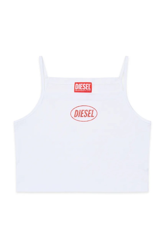 Diesel top di cotone bambino TEDIM T-SHIRT cotone bianco J02584.0GRAI