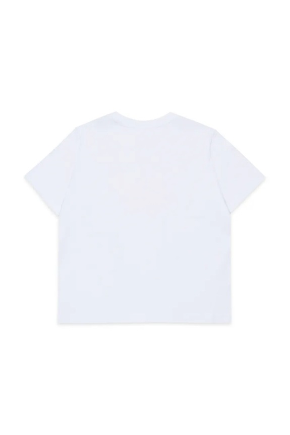 Diesel t-shirt bawełniany dziecięcy TRIPIT T-SHIRT J02597.0GRAI biały SS26