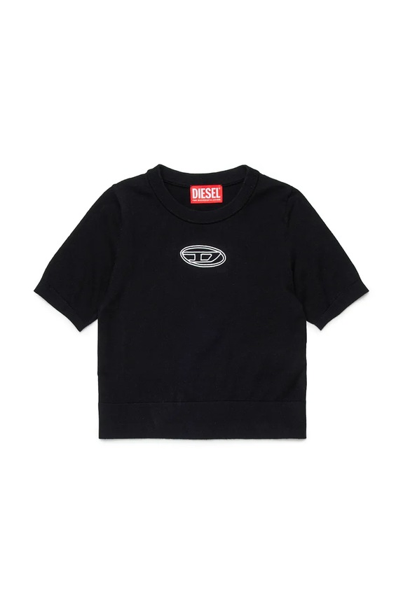 Diesel t-shirt in cotone per bambini KMARIGA KNITWEAR cotone nero J02654.RLAXU