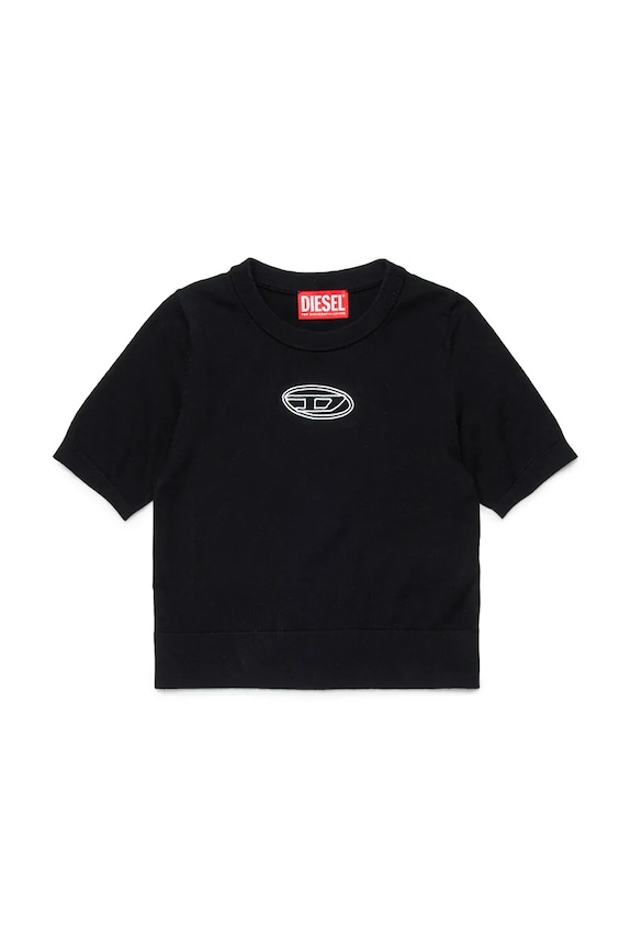 Diesel t-shirt in cotone per bambini KMARIGA KNITWEAR cotone nero J02654.RLAXU