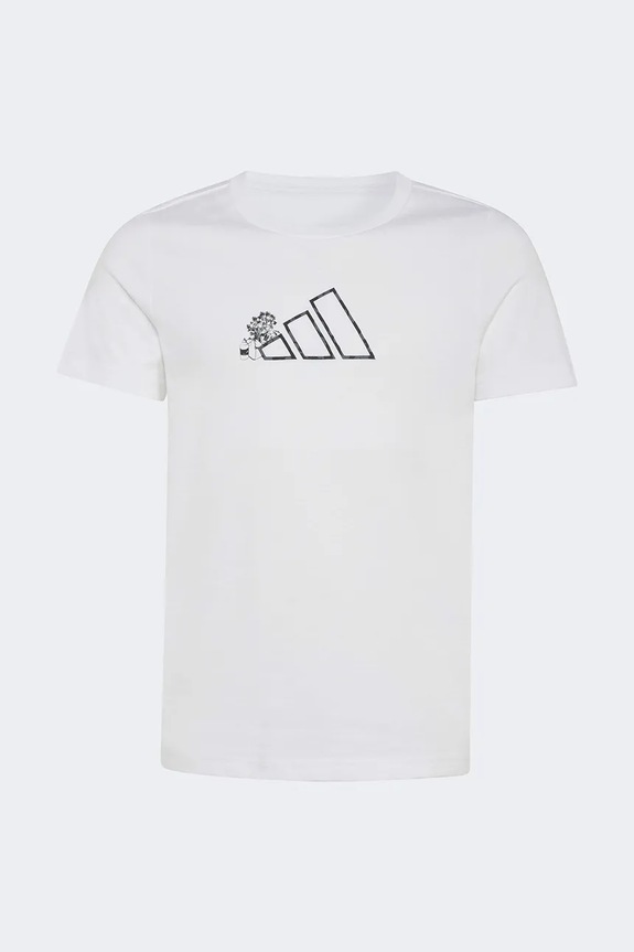 adidas tricou de bumbac pentru copii KA2983 alb SS26
