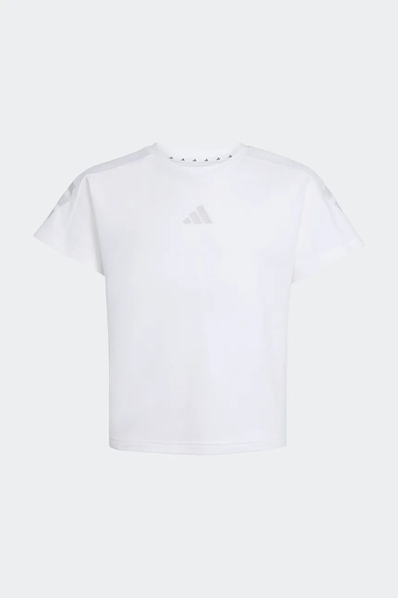 adidas T-shirt per bambini con cotone KB6896 bianco SS26