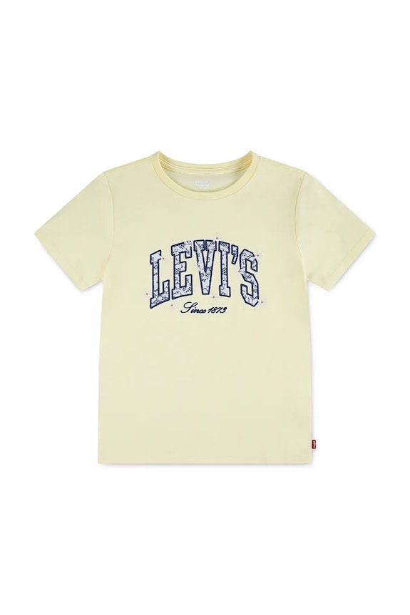 Levi's maglietta per bambini LEVIS CHAMBRAY APPLIQUE TO prodotto per bambini giallo 3EP571