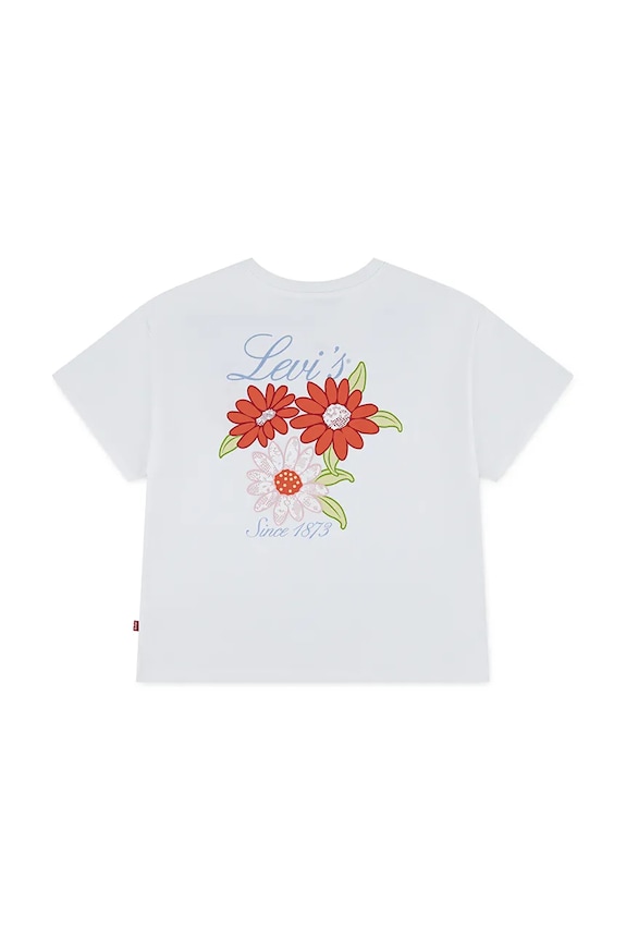 Djevojčice Dječja majica kratkih rukava Levi's LEVIS FLORAL OVERSIZED TEE 3EP700 bijela