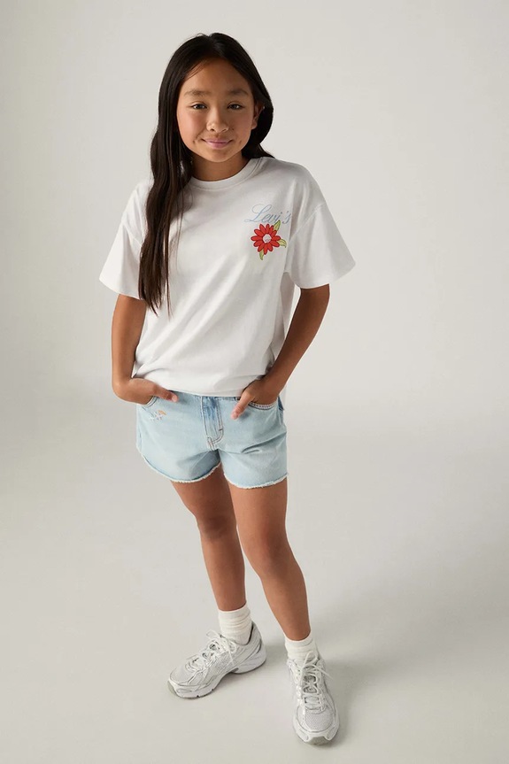 Otroška kratka majica Levi's LEVIS FLORAL OVERSIZED TEE 4EP700