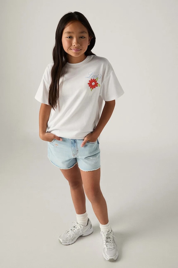 Dječja majica kratkih rukava Levi's LEVIS FLORAL OVERSIZED TEE 4EP700