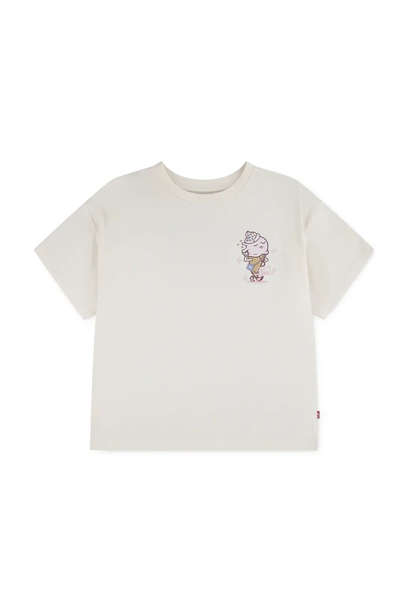 Otroška kratka majica Levi's JUST CHILLING OVERSIZED SS 3EP746 bela SS26