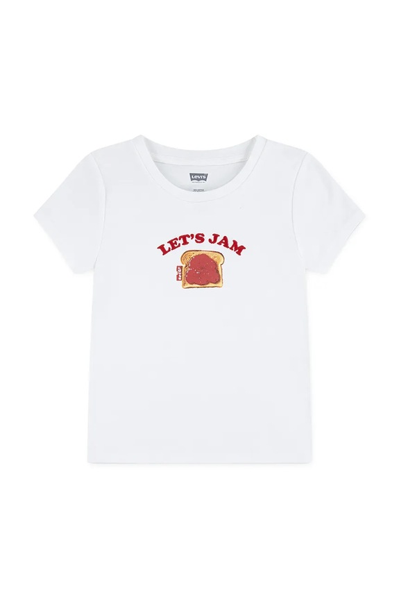 Levi's maglietta per bambini RIB MEET AND GREET JAM TEE 3EP780 bianco SS26