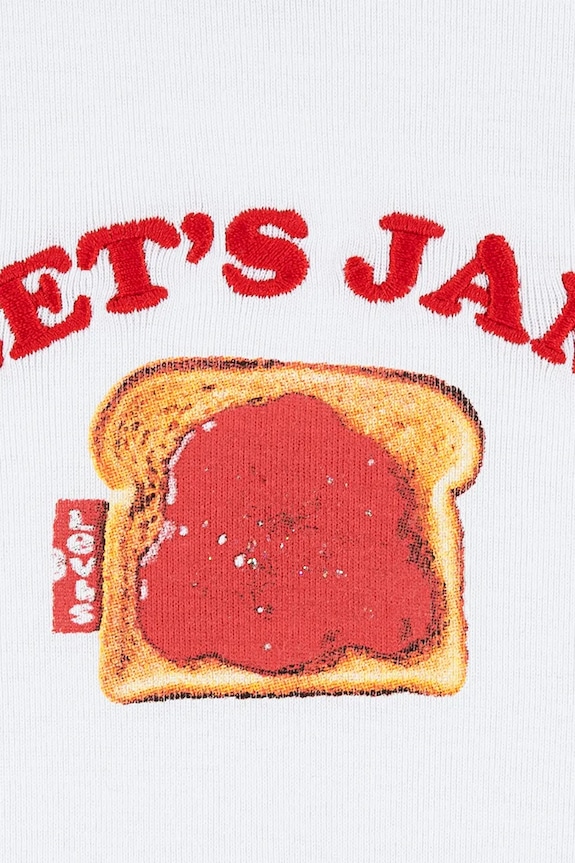 Levi's maglietta per bambini RIB MEET AND GREET JAM TEE bianco 3EP780