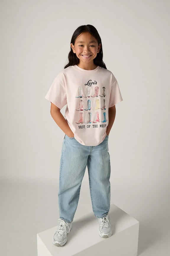 Levi's maglietta per bambini BOOTS OVERSIZED SS TEE 4EP785