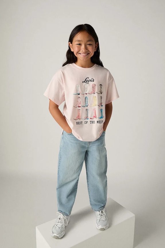 Levi's maglietta per bambini BOOTS OVERSIZED SS TEE 4EP785