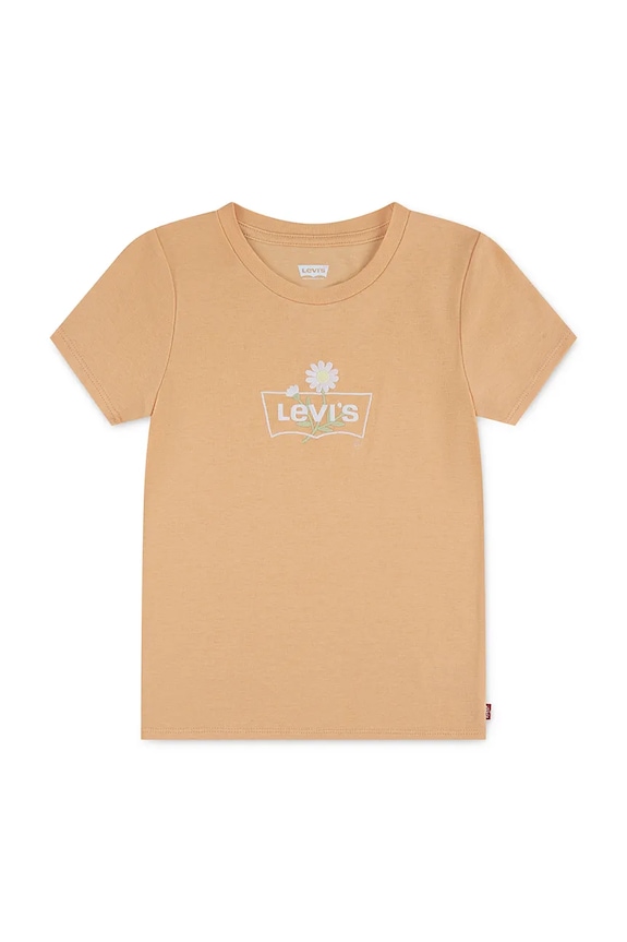 Dječja majica kratkih rukava Levi's DAISY BATWING okrugli narančasta 4EP792