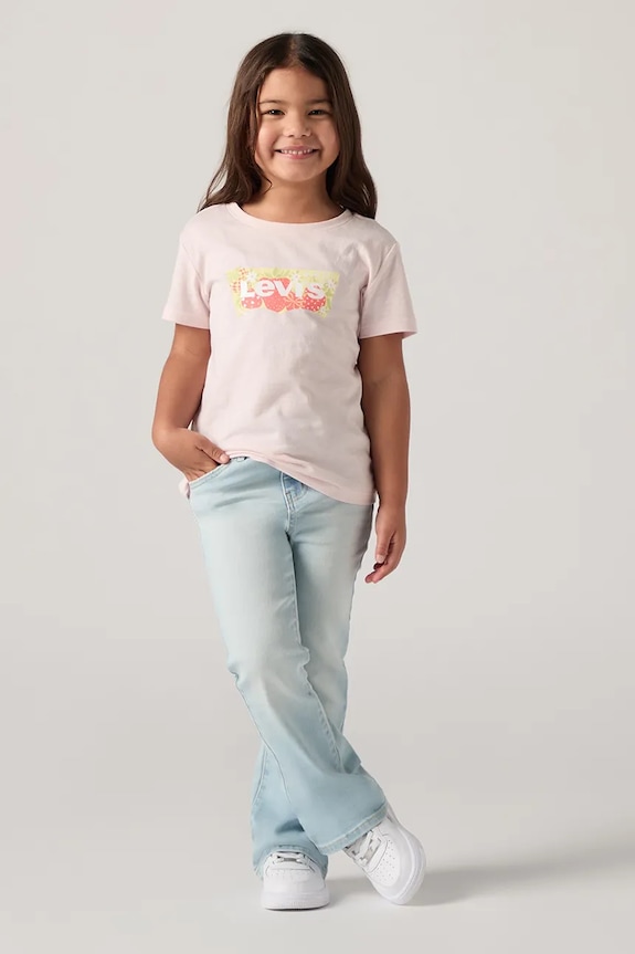 Dječja majica kratkih rukava Levi's STRAWBERRY SS BATWING TEE okrugli roza 3EP887