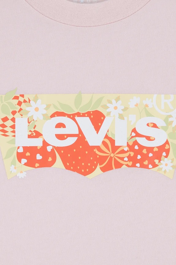 Dječja majica kratkih rukava Levi's STRAWBERRY SS BATWING TEE roza 4EP887