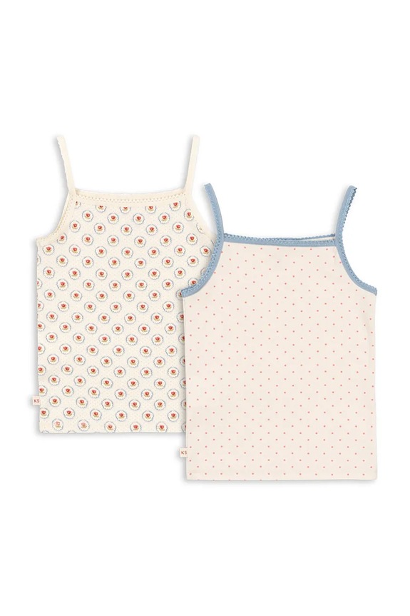 Top Konges Sløjd BASIC 2 PACK STRAP TOPS GOTS 2-pack KS104667.PPY2 bež SS26