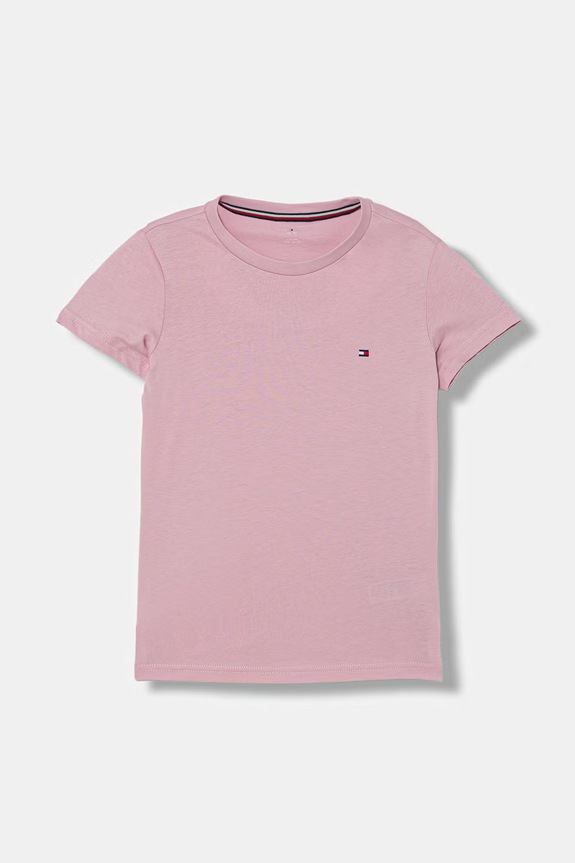 Tommy Hilfiger T-shirt basic dziecięcy bawełniany 2-pack UG0UG00307.PPY2 różowy SS26