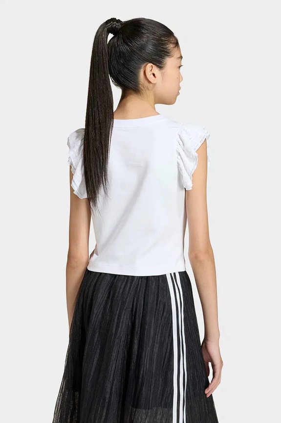 Djevojčice adidas Originals majica za djecu s pamukom KC6771 bijela