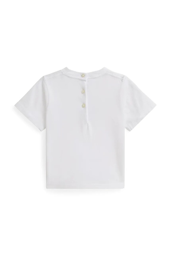 Polo Ralph Lauren t-shirt bawełniany niemowlęcy 310A11851001 biały SS26