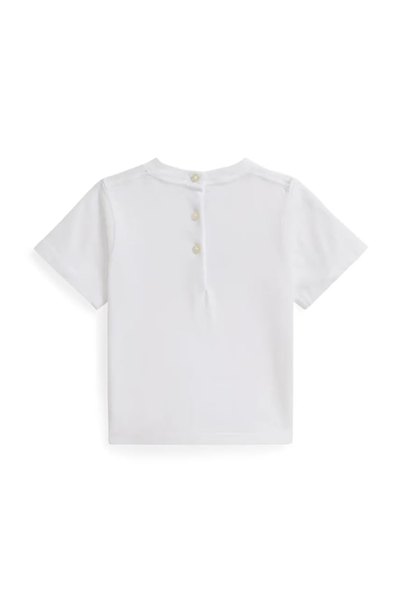 Polo Ralph Lauren t-shirt bawełniany niemowlęcy 310A11851001 biały SS26