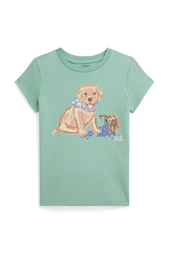 Detské bavlnené tričko Polo Ralph Lauren bavlna tyrkysová 312A11768001