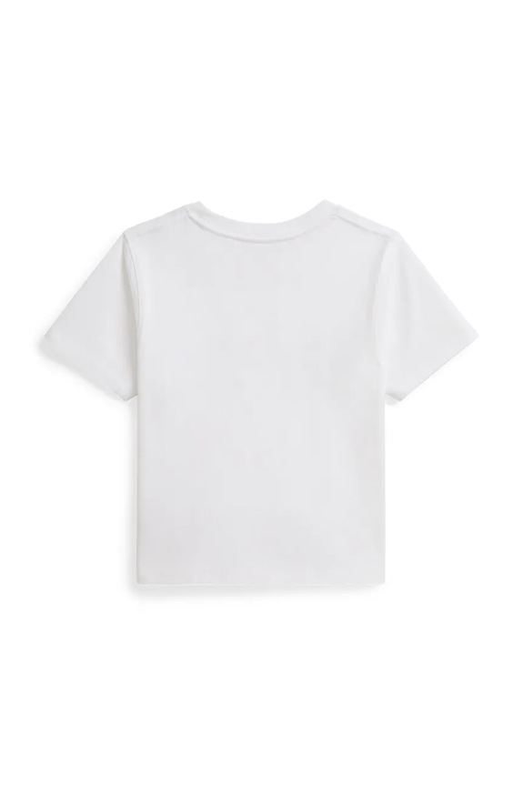 Djevojčice Dječja pamučna majica kratkih rukava Polo Ralph Lauren 312A11851001 bijela