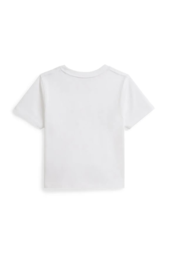 Djevojčice Dječja pamučna majica kratkih rukava Polo Ralph Lauren 312A11851001 bijela