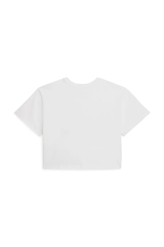 Παιδικό βαμβακερό μπλουζάκι Polo Ralph Lauren 313A11751001 λευκό SS26