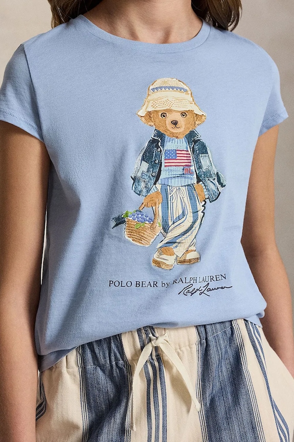 Polo Ralph Lauren t-shirt basic dziecięcy bawełniany 313A11759002 niebieski