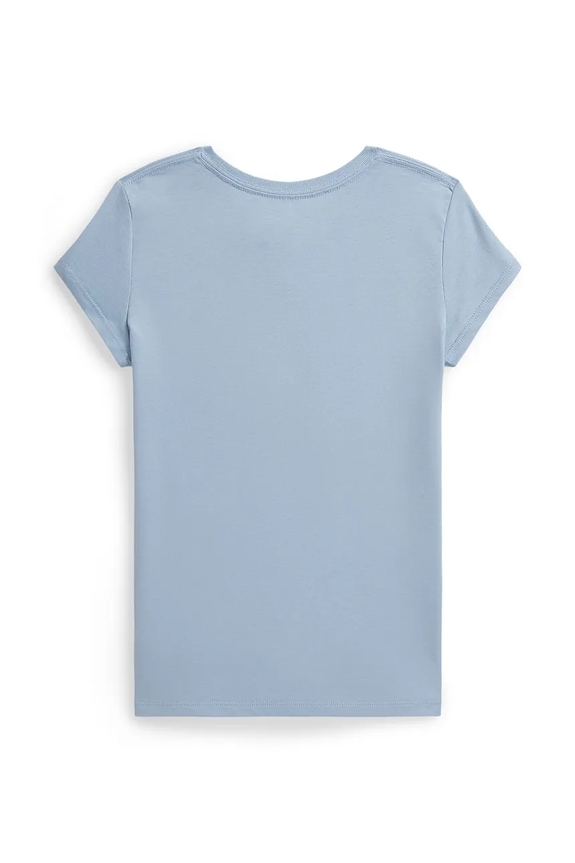 Dziewczynka Polo Ralph Lauren t-shirt basic dziecięcy bawełniany 313A11759002 niebieski