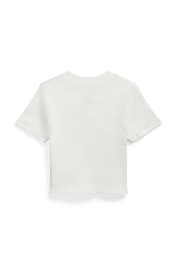 Polo Ralph Lauren t-shirt bawełniany dziecięcy 313A96144001 biały SS26