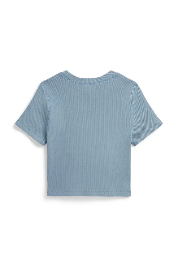 Παιδικό βαμβακερό μπλουζάκι Polo Ralph Lauren 313A96144007 μπλε SS26