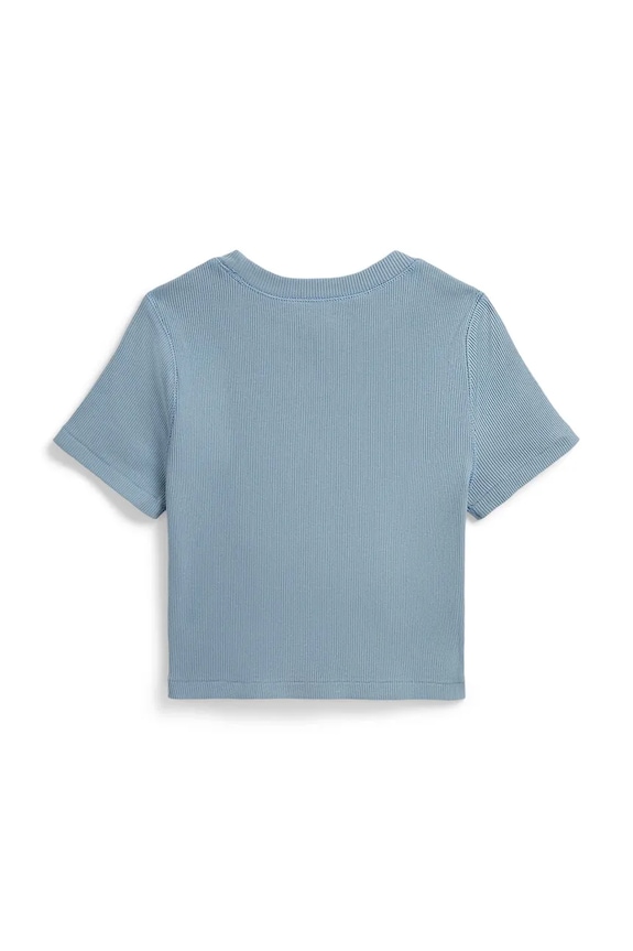 Παιδικό βαμβακερό μπλουζάκι Polo Ralph Lauren 313A96144007 μπλε SS26