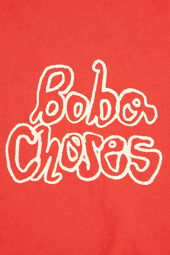 Fete Bobo Choses tricou de bumbac pentru copii Bobo Choses By Hand 126AC139 rosu