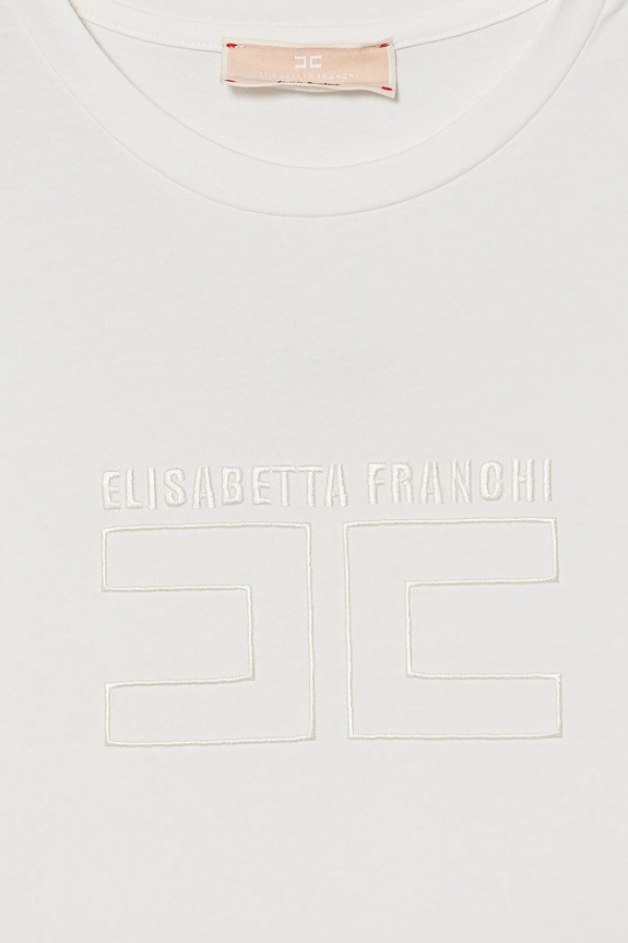 Dievča Detské tričko Elisabetta Franchi EFTS256.0.JE006.140.158 béžová