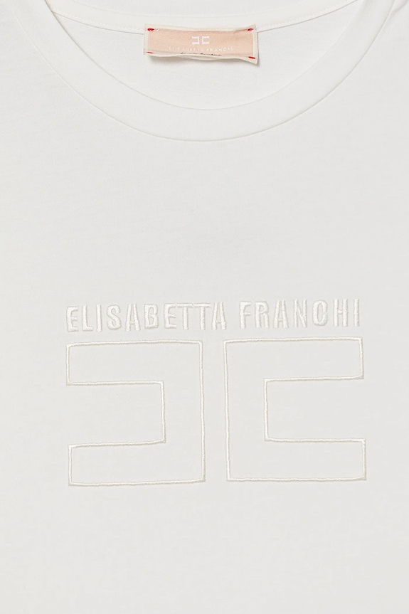 Dievča Detské tričko Elisabetta Franchi EFTS256.0.JE006.140.158 béžová