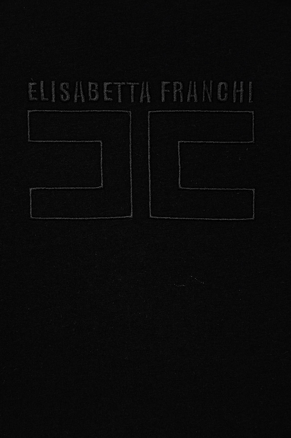Dievča Detské tričko Elisabetta Franchi EFTS256.0.JE006.140.158 čierna