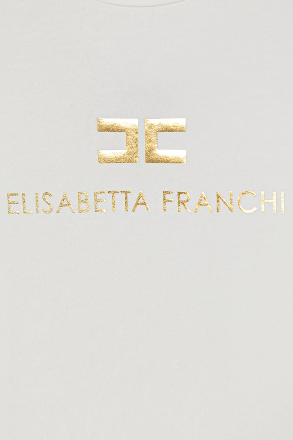 Dievča Detské tričko Elisabetta Franchi EFTS260.0.JE006.140.158 béžová