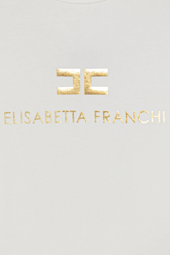 Dievča Detské tričko Elisabetta Franchi EFTS260.0.JE006.140.158 béžová
