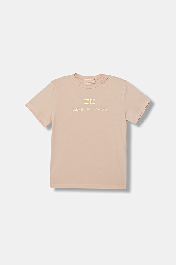 Detské tričko Elisabetta Franchi s elastanom oranžová EFTS260.0.JE006.140.158