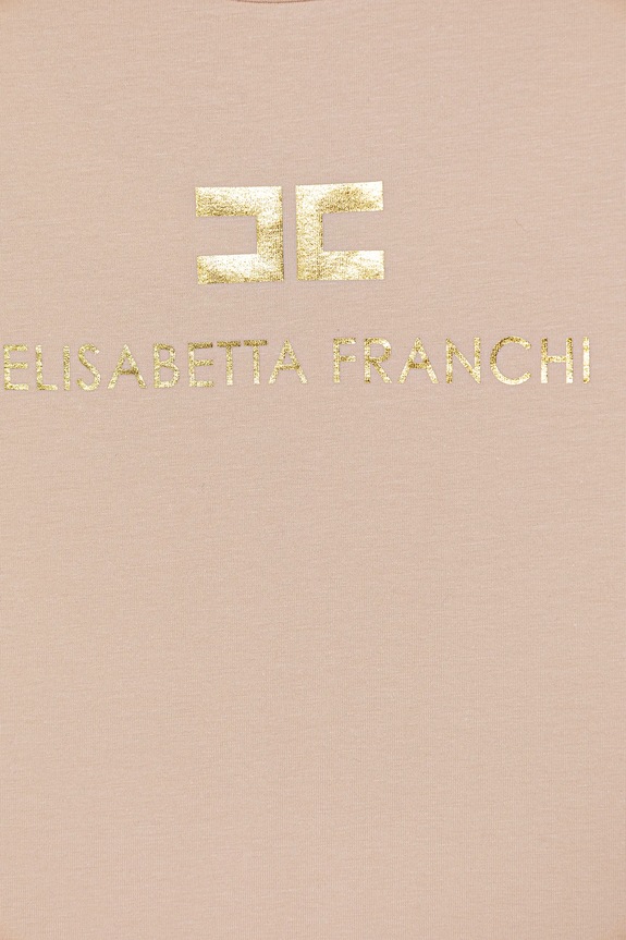 Dievča Detské tričko Elisabetta Franchi EFTS260.0.JE006.140.158 oranžová